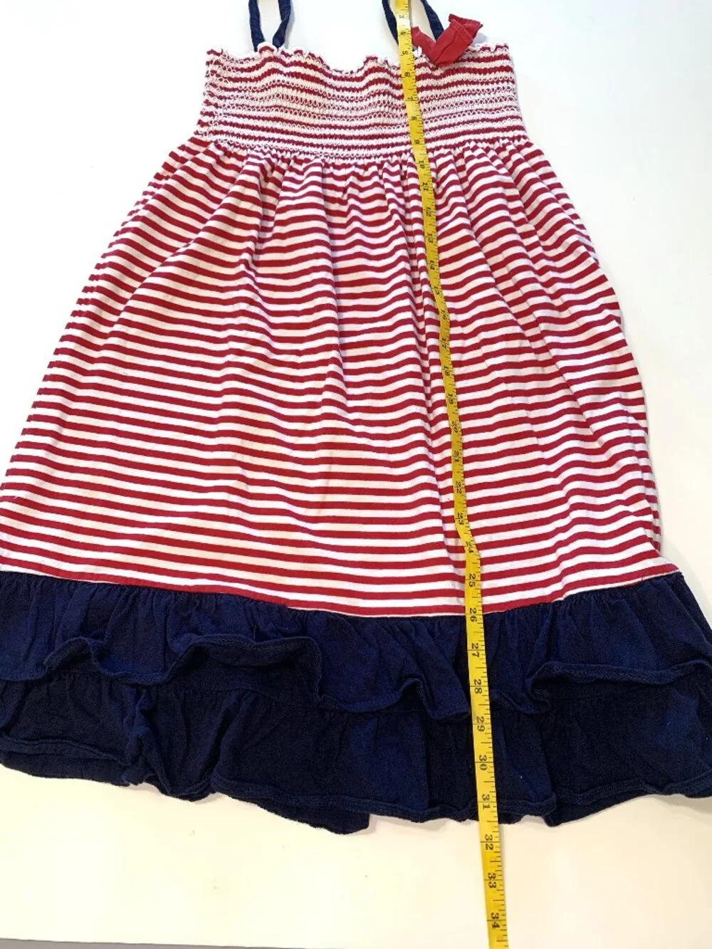 2 Girl Dresses Red White & Blue Oshkosh (12) Old Navy (14-16) Sleeveless